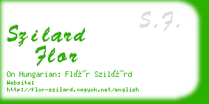 szilard flor business card